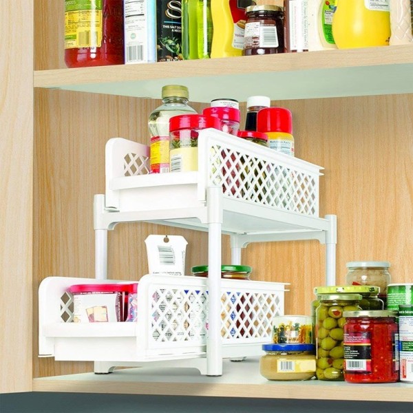 Portable 2-Tier Basket Drawers image 1