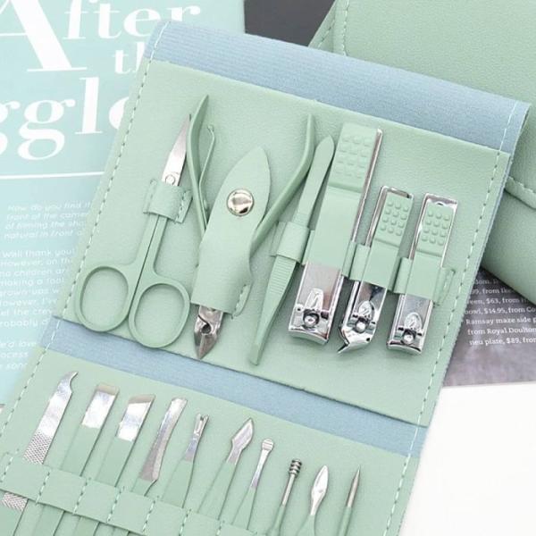 Steel Nail Cutter box-(16ps) Manicure Set. image 1