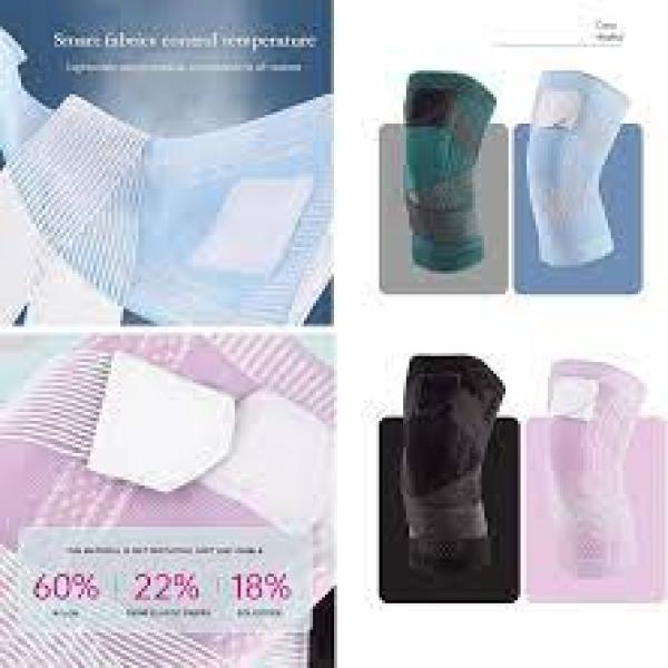 Knee Compression Sleeve With Patella Stabilizer Straps image 3