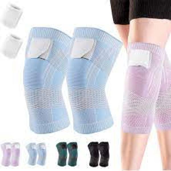 Knee Compression Sleeve With Patella Stabilizer Straps image 2